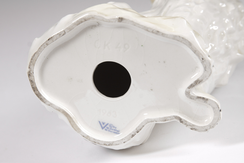 Porcelain Animal Figurines Including Goebel and Golden Crown E & R