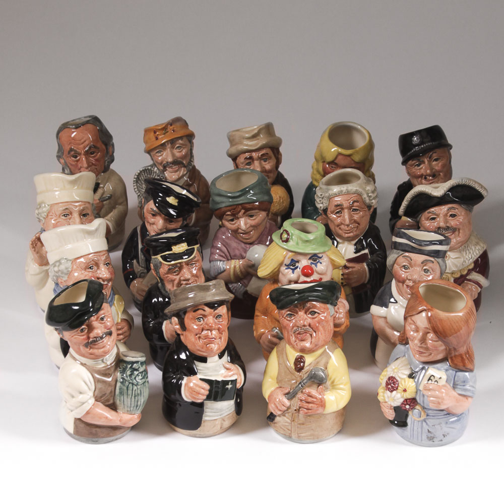 1980s Royal Doulton "Doultonville Collection" Toby Jugs
