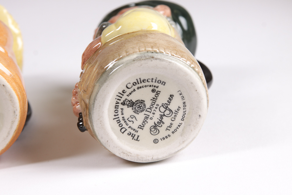 1980s Royal Doulton "Doultonville Collection" Toby Jugs