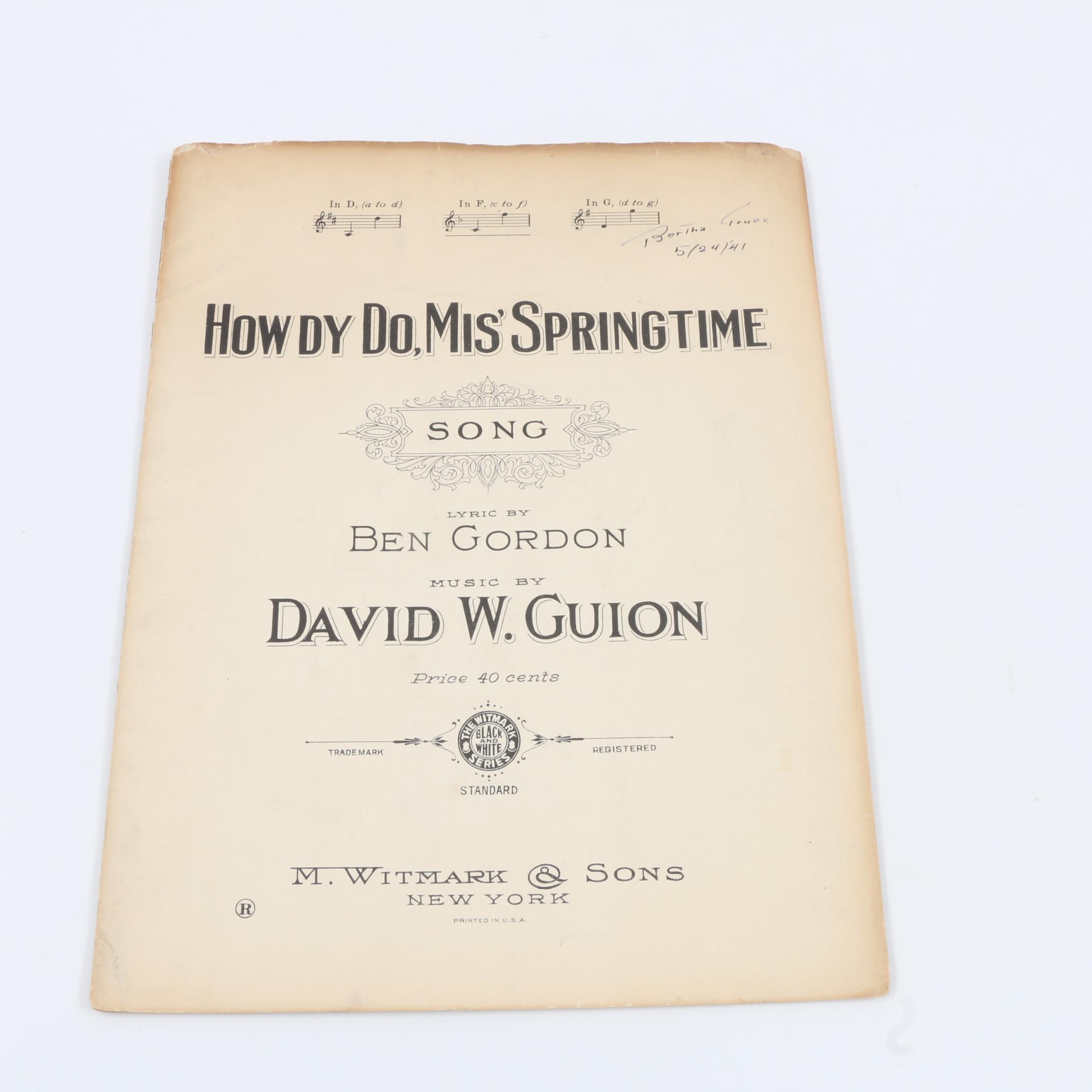 Fats Waller, Romeo & Juliet, Ruth Lyons and More Collection of Sheet Music