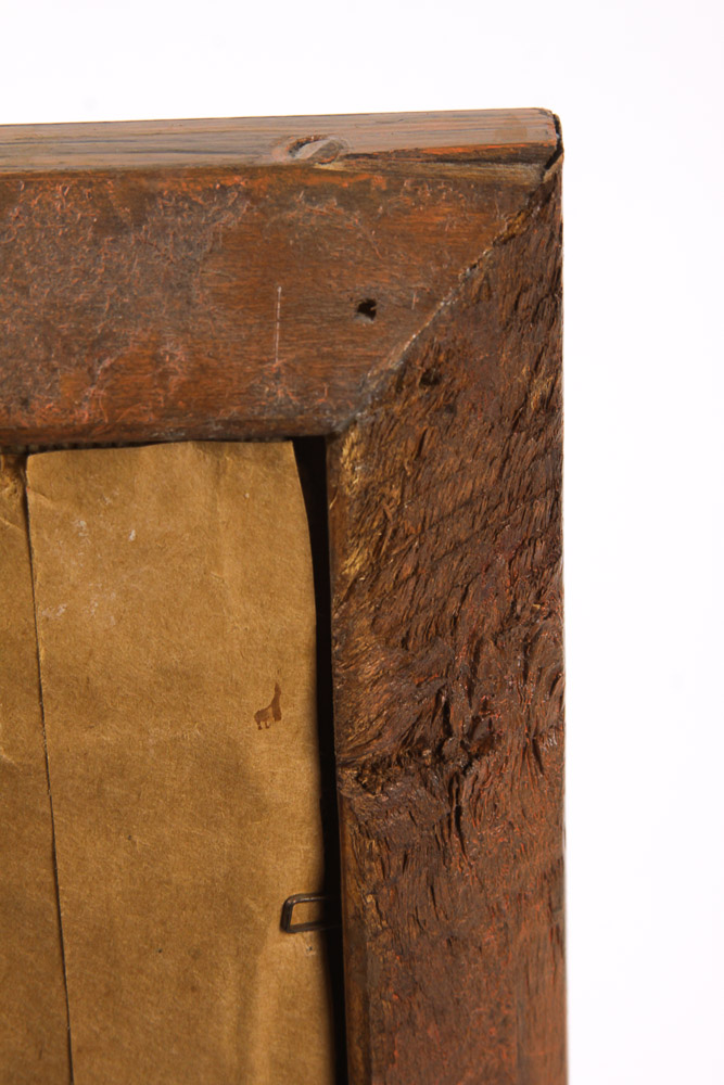 Carol Papst Signed and Framed Fox Wood Carving