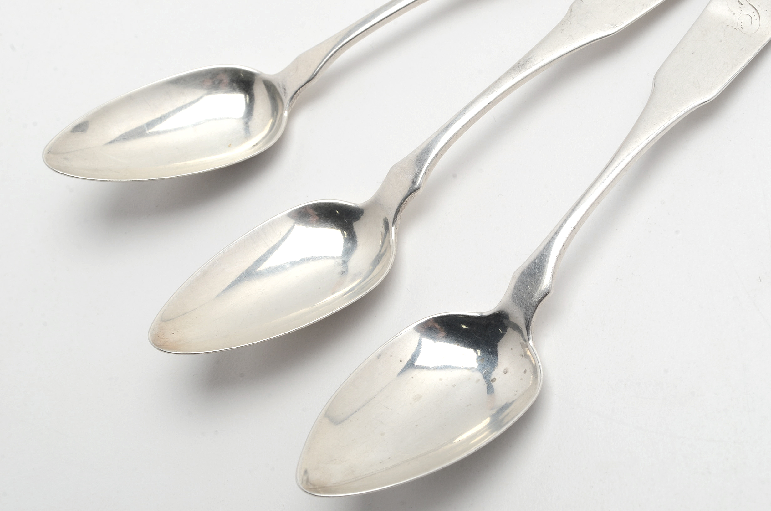 Circa 1830 Robert Keyworth American Coin Silver Teaspoons