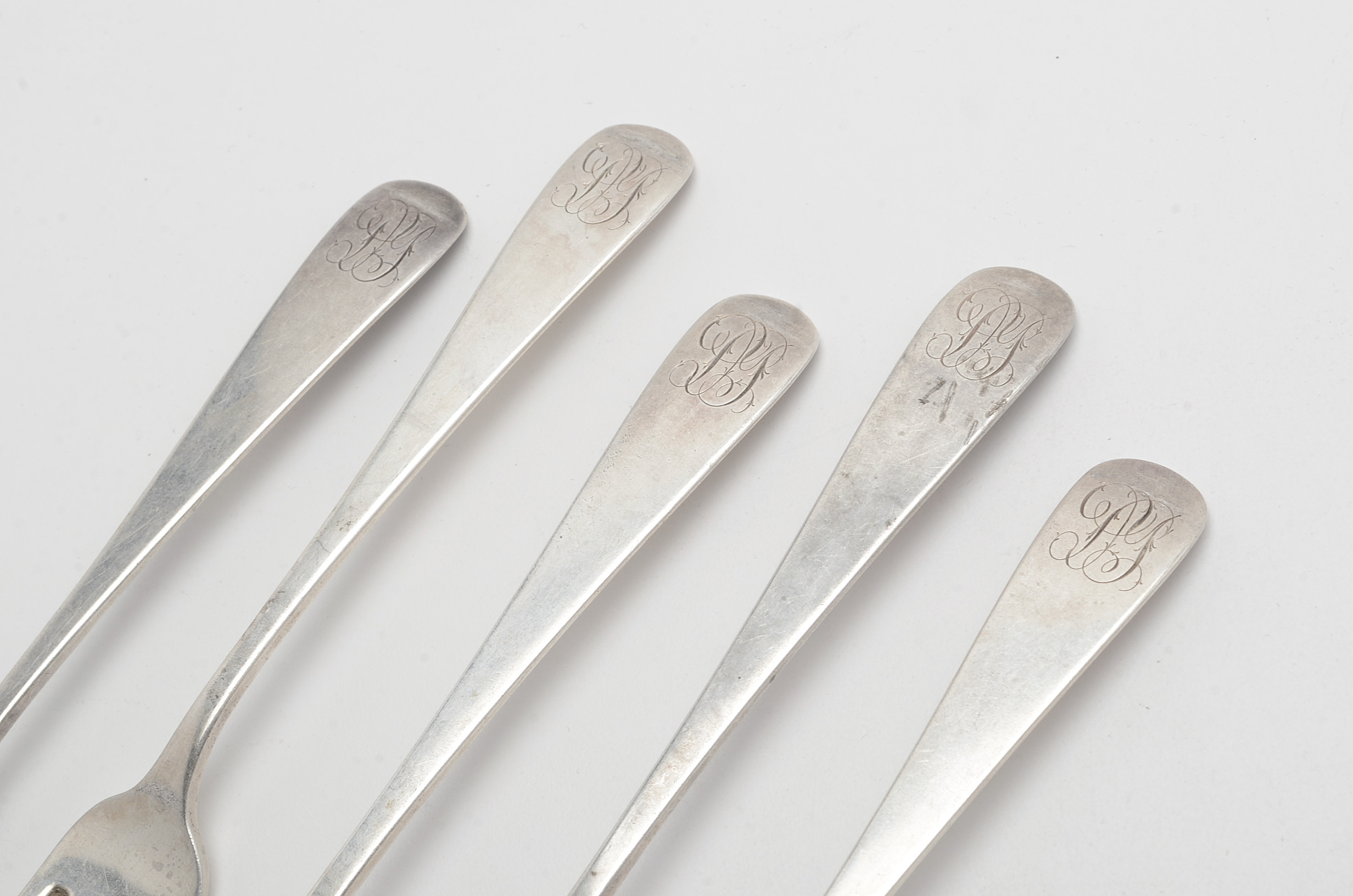 J.E. Caldwell Five Sterling Silver Forks