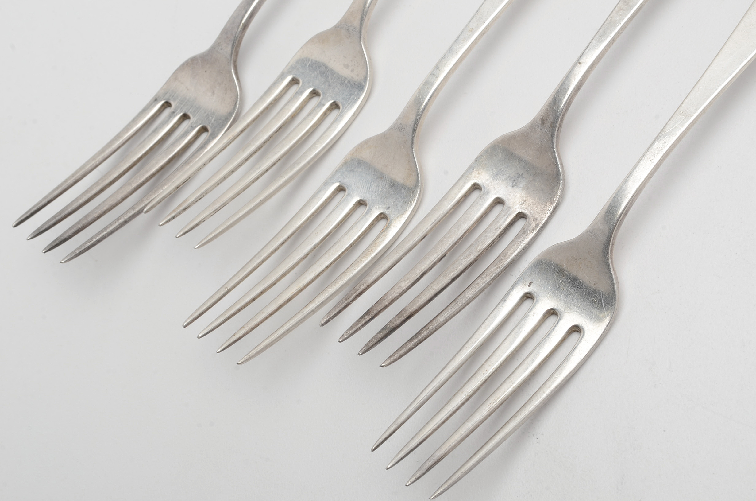 J.E. Caldwell Five Sterling Silver Forks