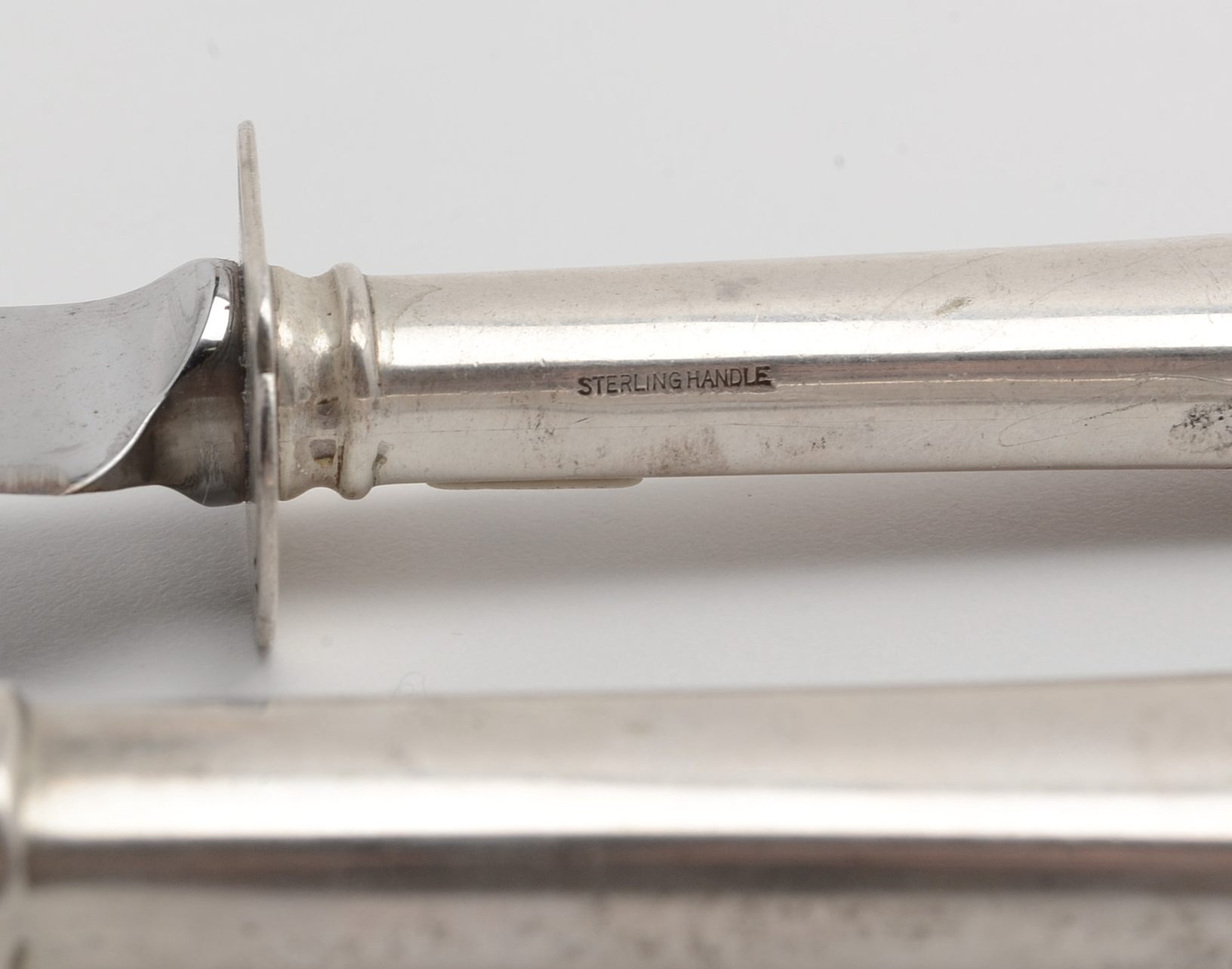 Carving Knife and Fork Set with Sterling Silver Handle