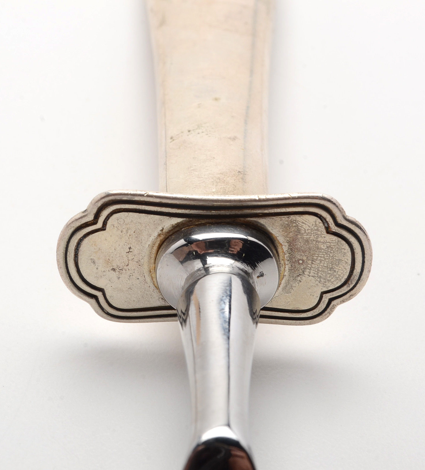 Carving Knife and Fork Set with Sterling Silver Handle