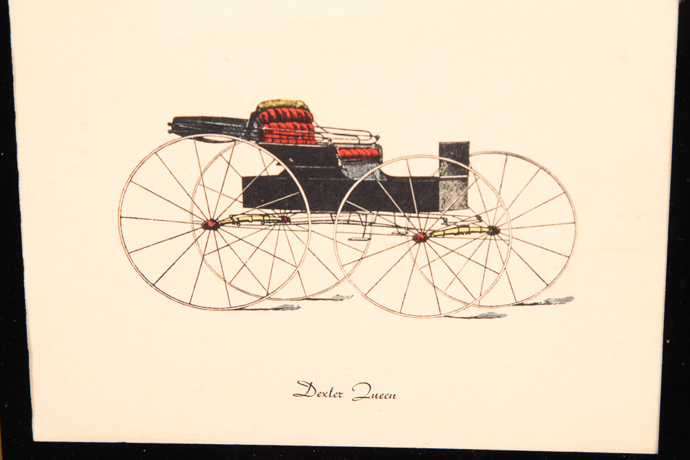 Collection of Vintage Lithographs on Paper of Carriages