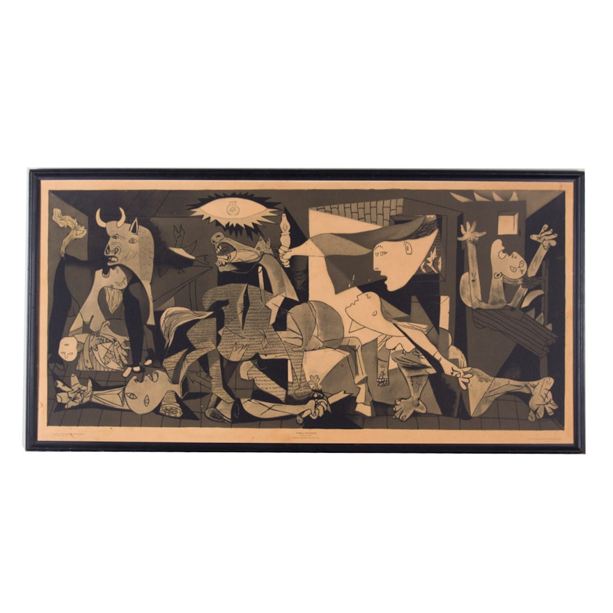 Pablo Picasso 1964 Framed Reproduction "Guernica" Poster