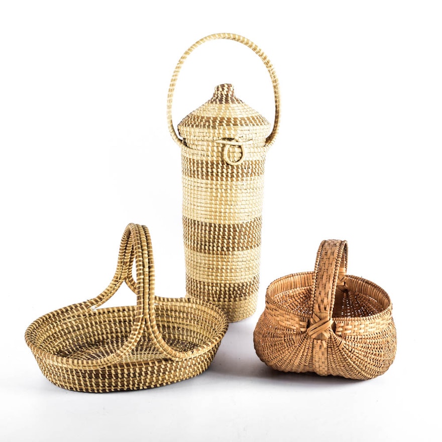 Handwoven Baskets Featuring Sweetgrass