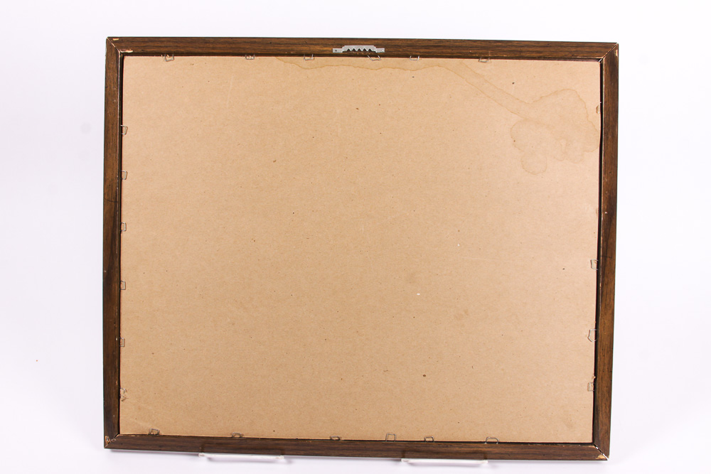 Gouache Painting on Papyrus of a Boat