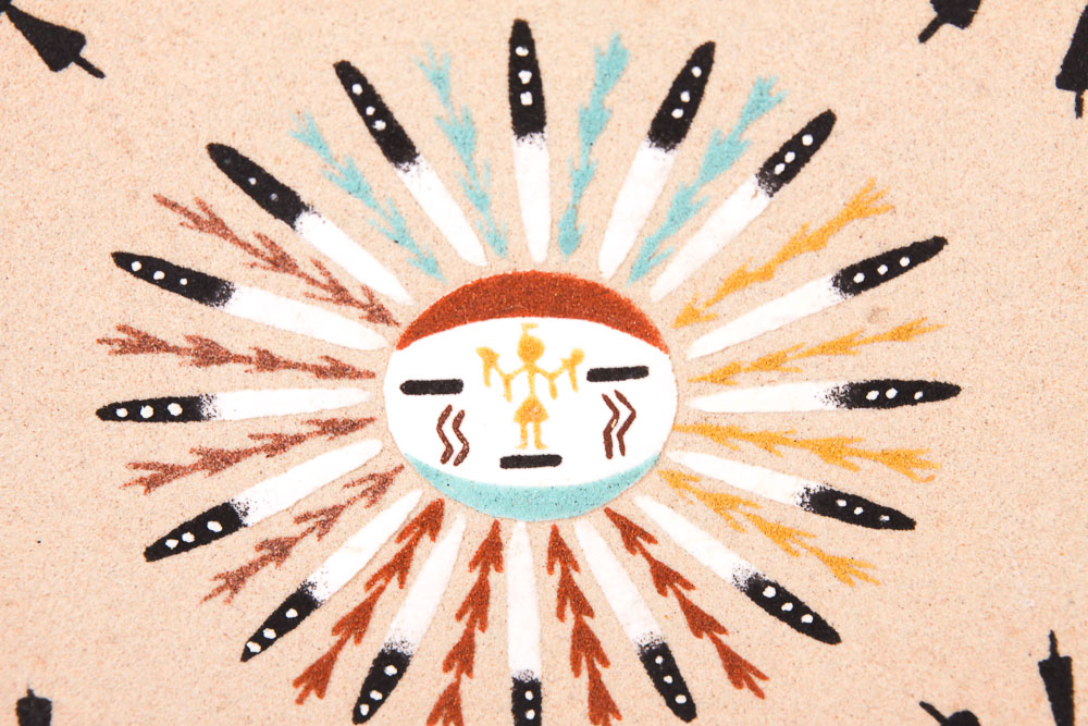 Native American-Style "Sand Painting" Plaques