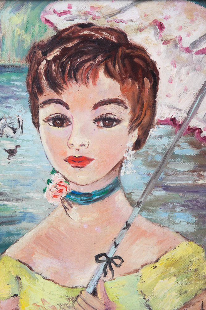 Ruth Leppert Oil Painting on Canvas of a Young Lady