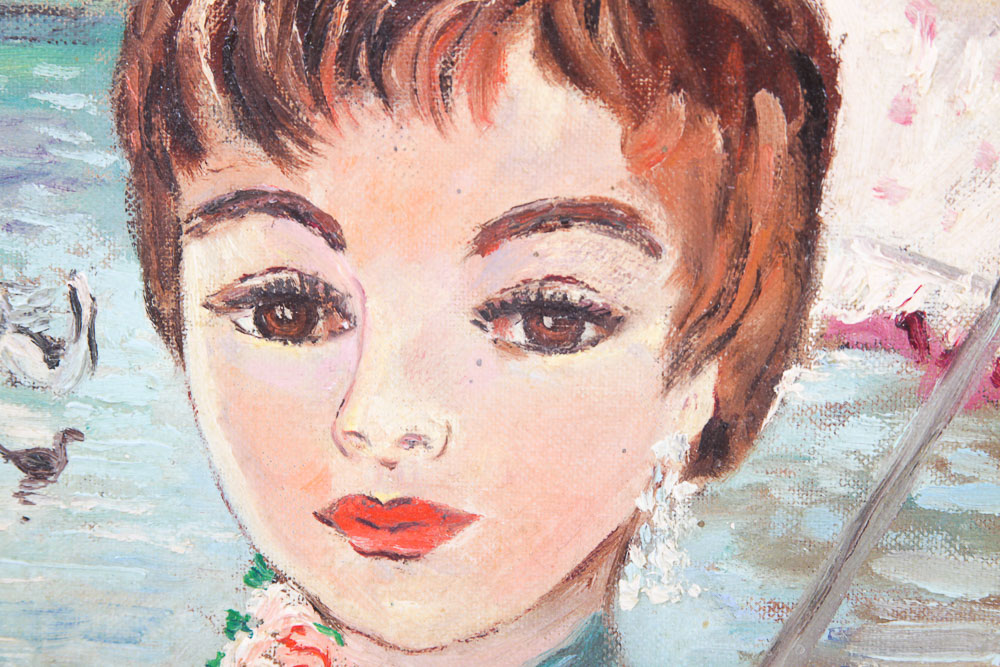 Ruth Leppert Oil Painting on Canvas of a Young Lady