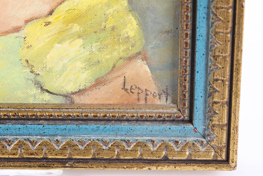 Ruth Leppert Oil Painting on Canvas of a Young Lady