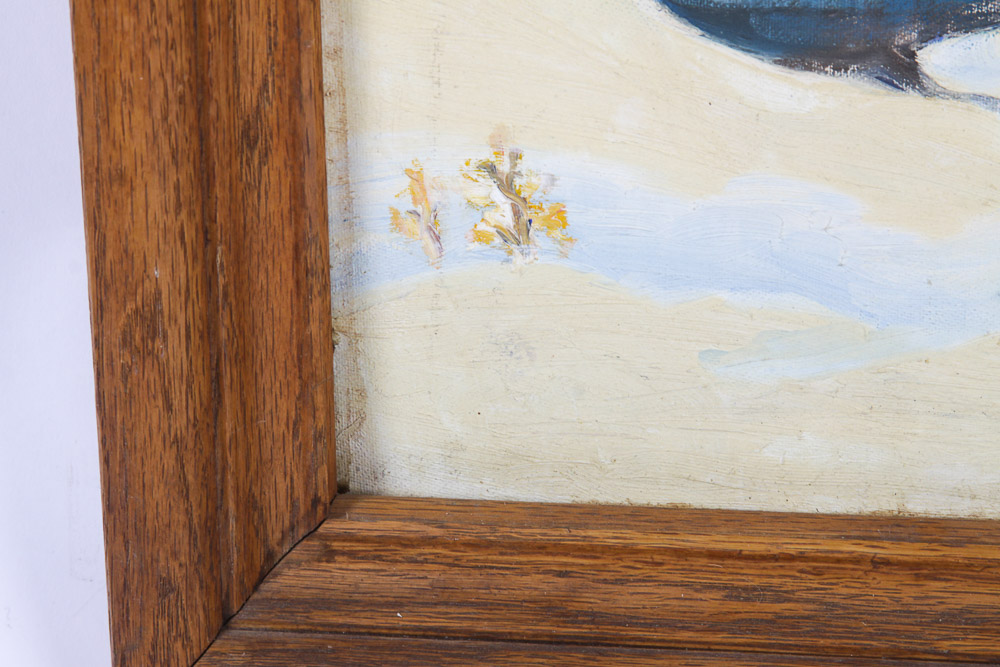 Original Oil Painting of Winter Scene