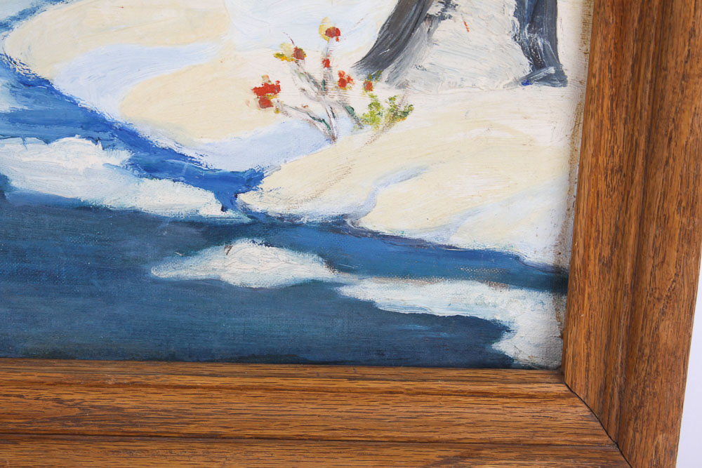 Original Oil Painting of Winter Scene