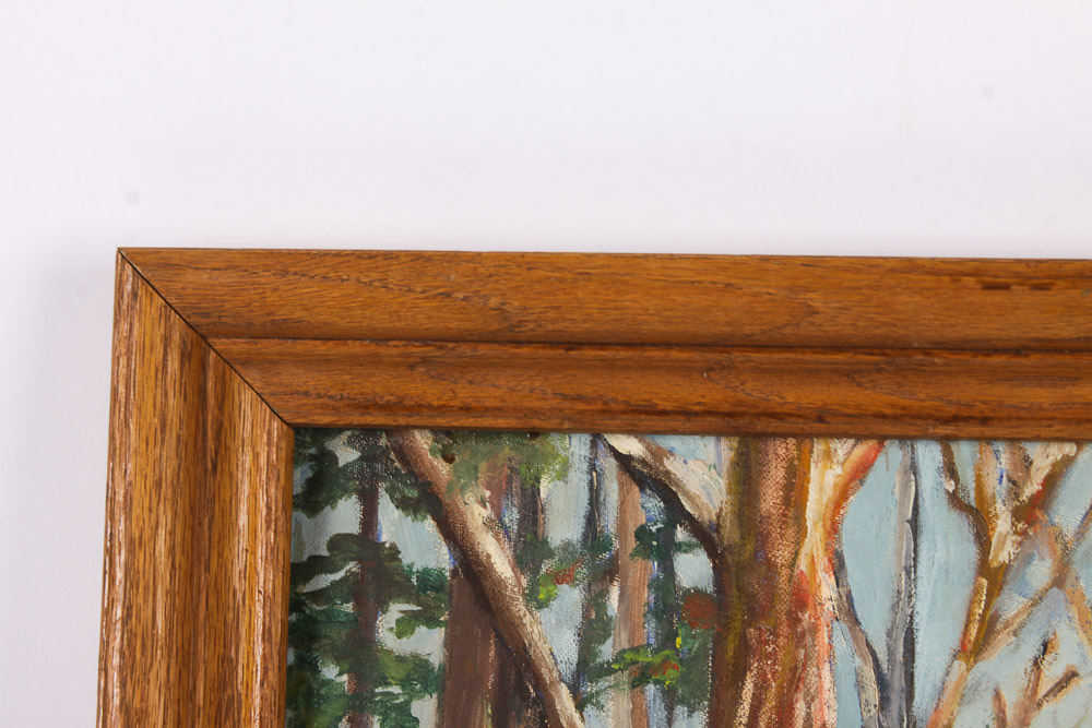 Original Oil Painting of Winter Scene