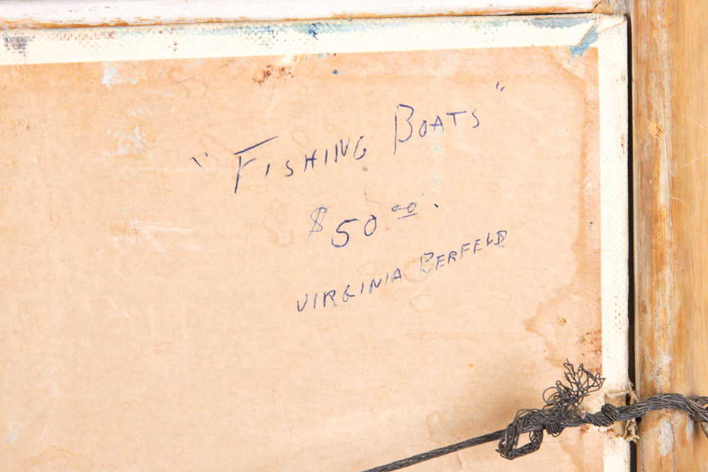 "Fishing" Original Acrylic on Canvas by Virginia Bergfeld