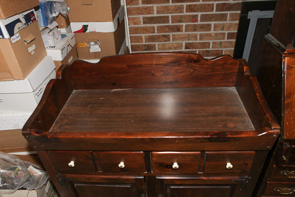 Vintage Ethan Allen Pine Dry Sink