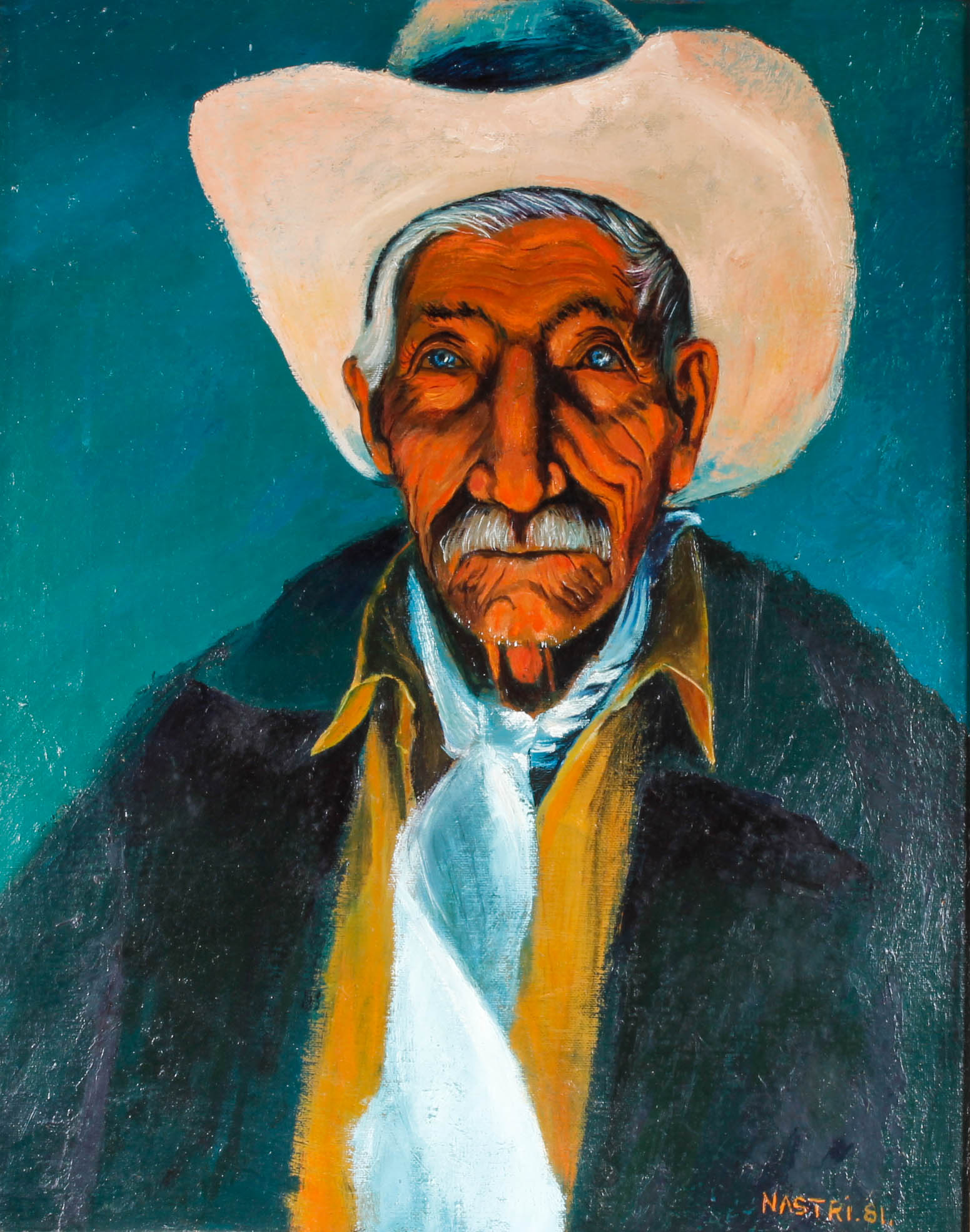 Nastri Original Signed Oil Painting Portrait