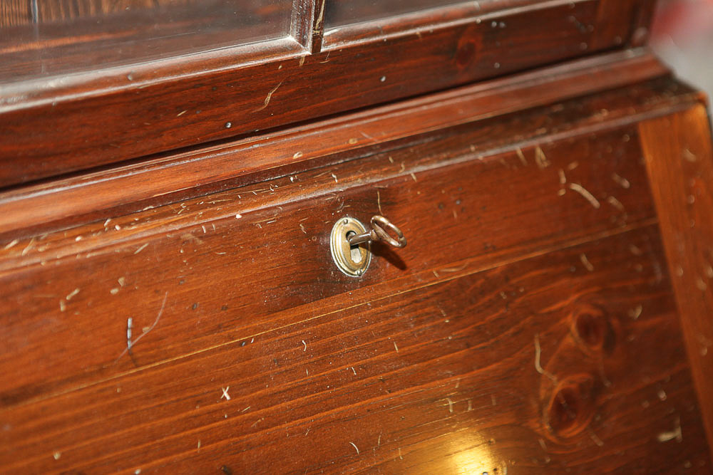 Pine Chippendale Style Secretary Bookcase by Ethan Allen