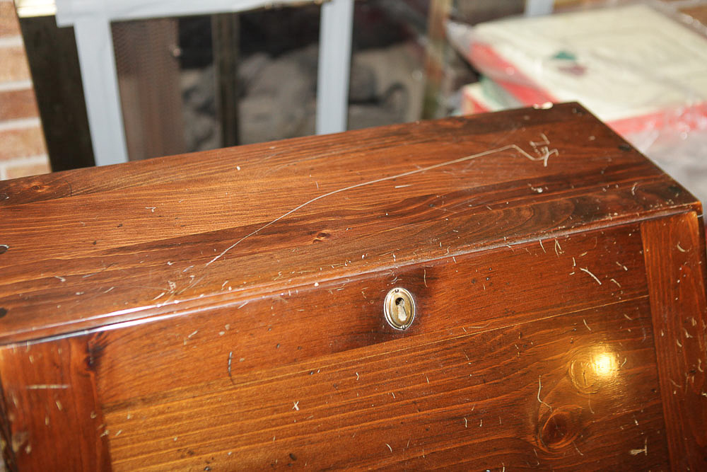 Pine Chippendale Style Secretary Bookcase by Ethan Allen