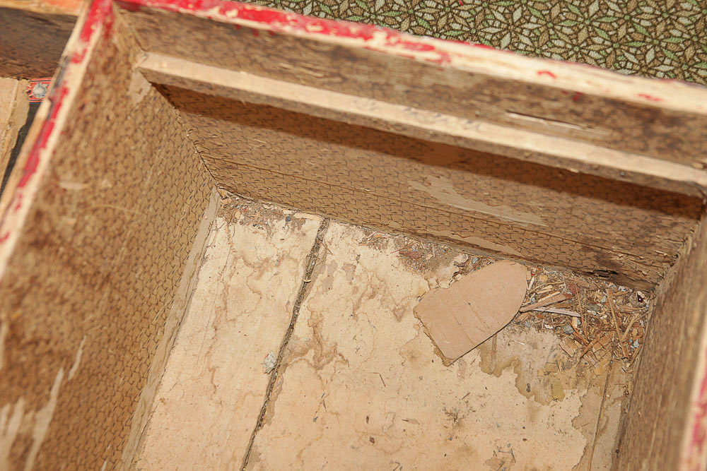 Vintage Red Steamer Trunk