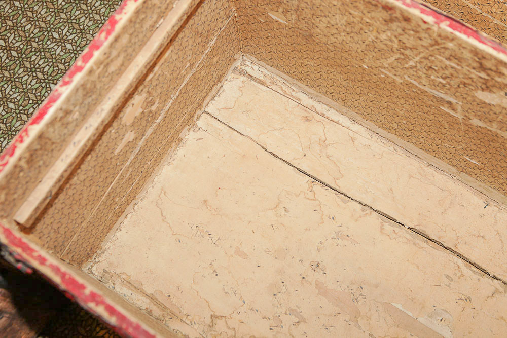 Vintage Red Steamer Trunk