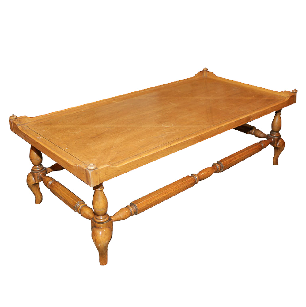 Vintage Mid-Century Pecan Coffee Table