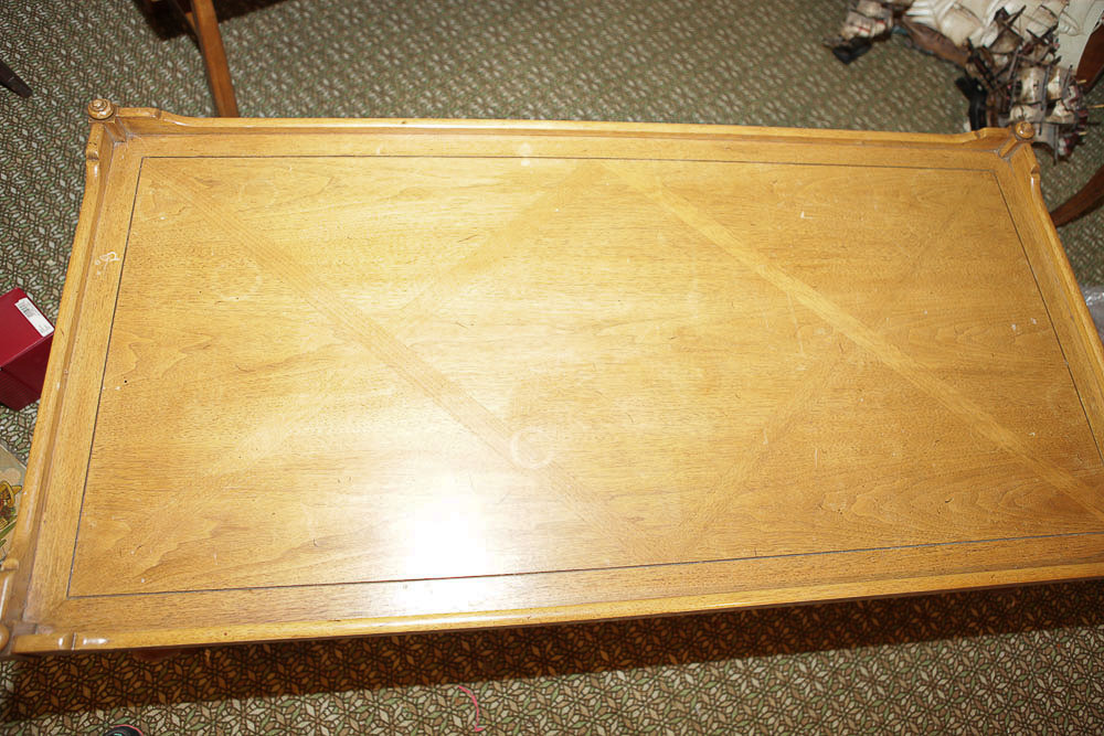 Vintage Mid-Century Pecan Coffee Table
