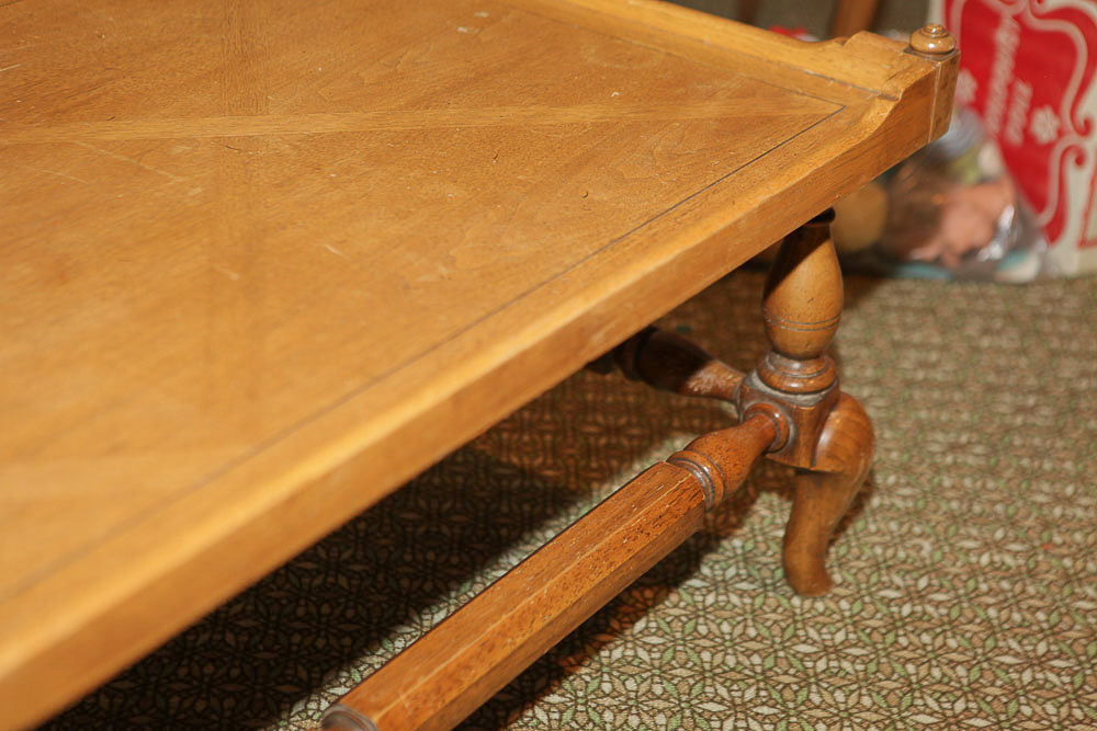 Vintage Mid-Century Pecan Coffee Table