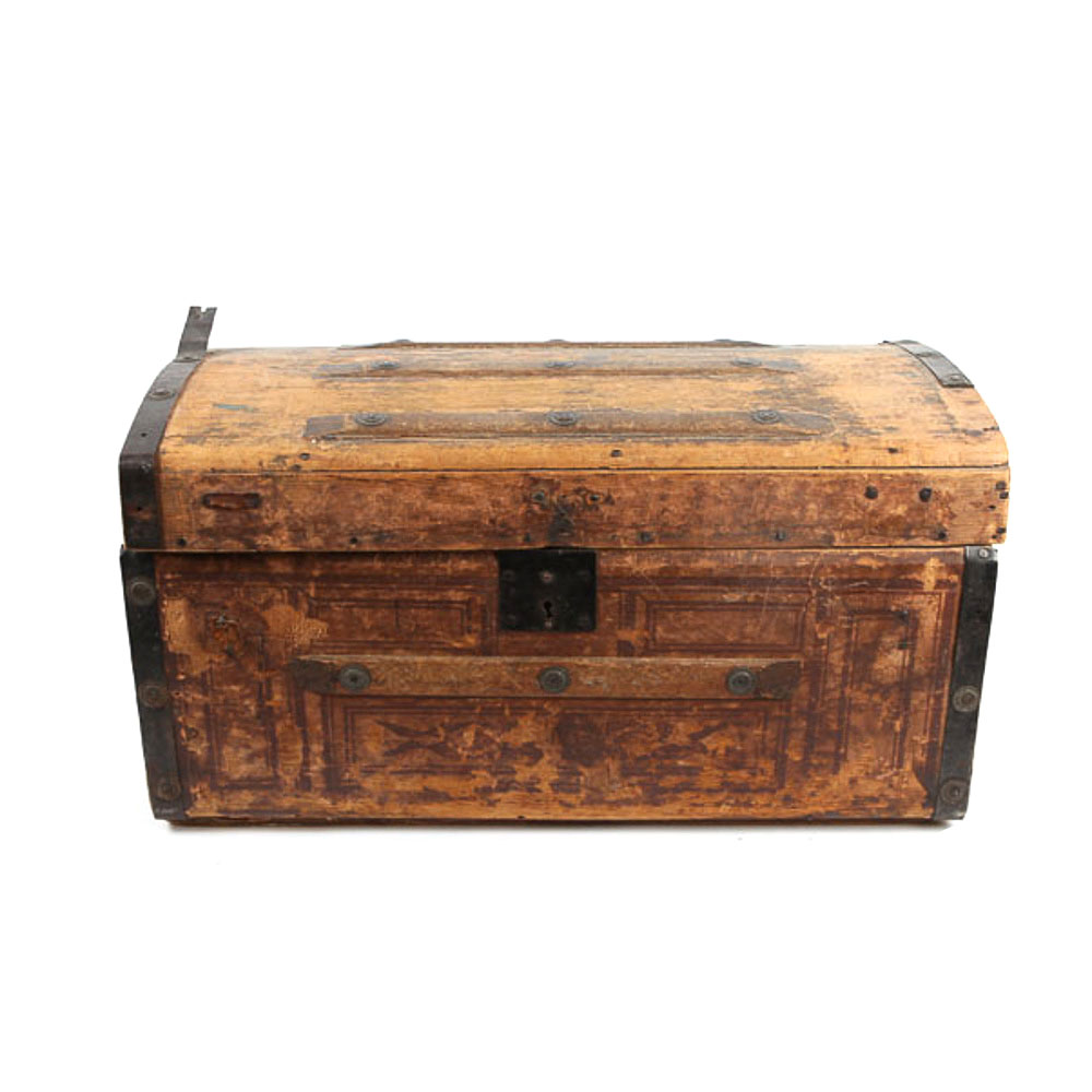 Antique Wood Trunk