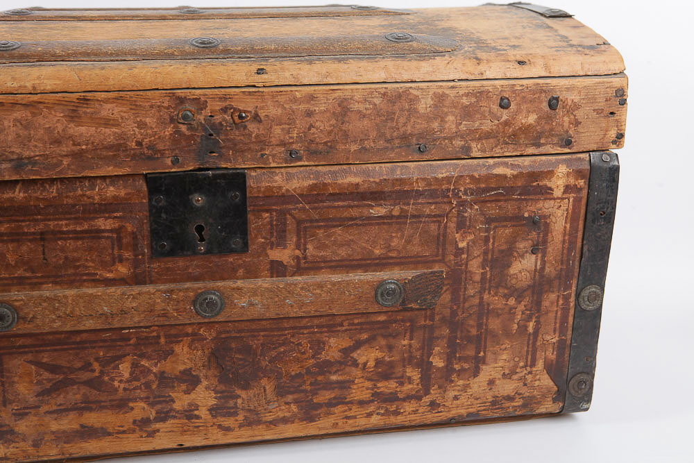 Antique Wood Trunk