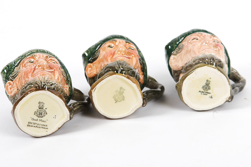 Auld Mac Character Toby Mugs by Royal Doulton