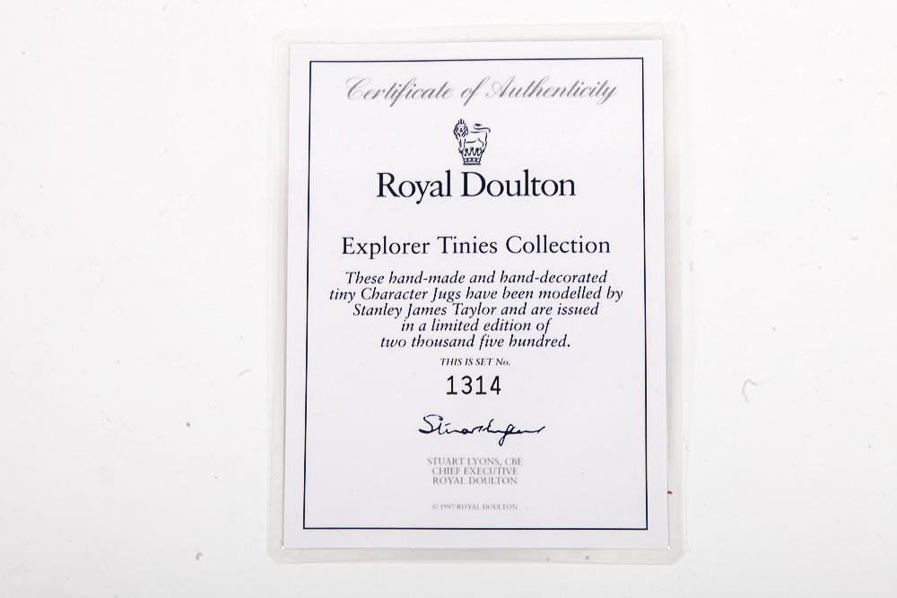 Royal Doulton "Explorer Tinies Collection" With Display Shelf