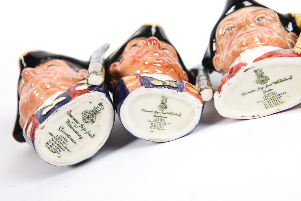 Collection of Royal Doulton "Character Jugs from Williamsburg"