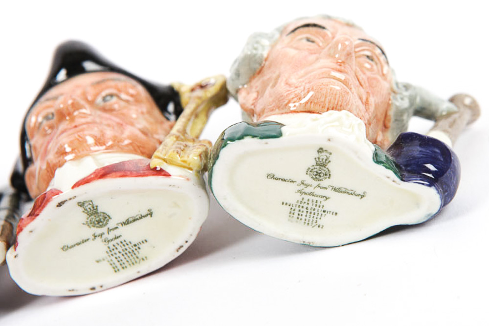 Collection of Royal Doulton "Character Jugs from Williamsburg"