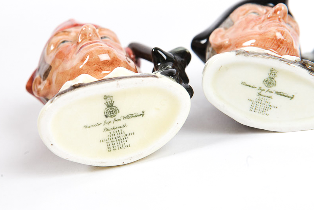 Collection of Royal Doulton "Character Jugs from Williamsburg"