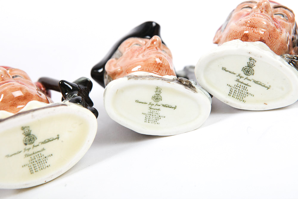 Collection of Royal Doulton "Character Jugs from Williamsburg"