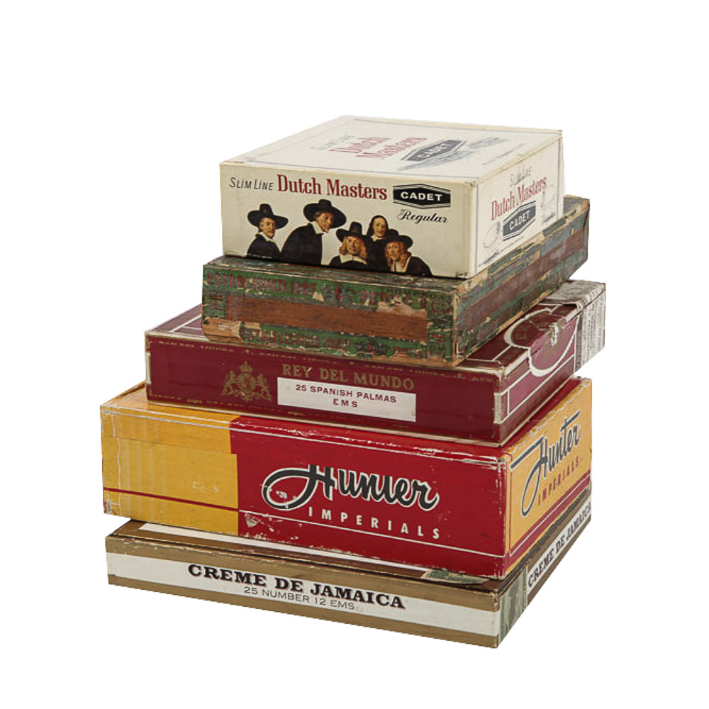 Collection of Vintage Cigar Boxes