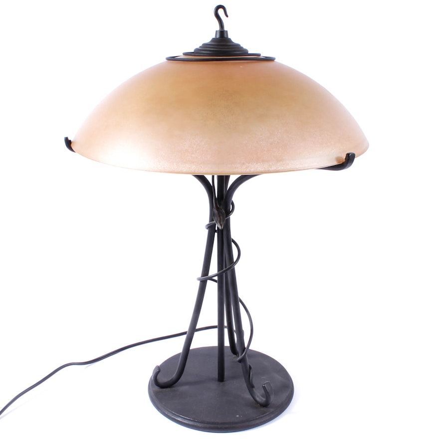 Quoizel Metal and Glass Table Lamp