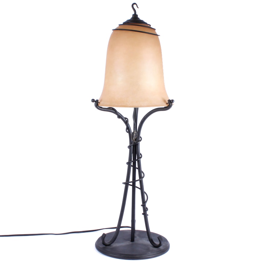 Quoizel Metal and Glass Table Lamp