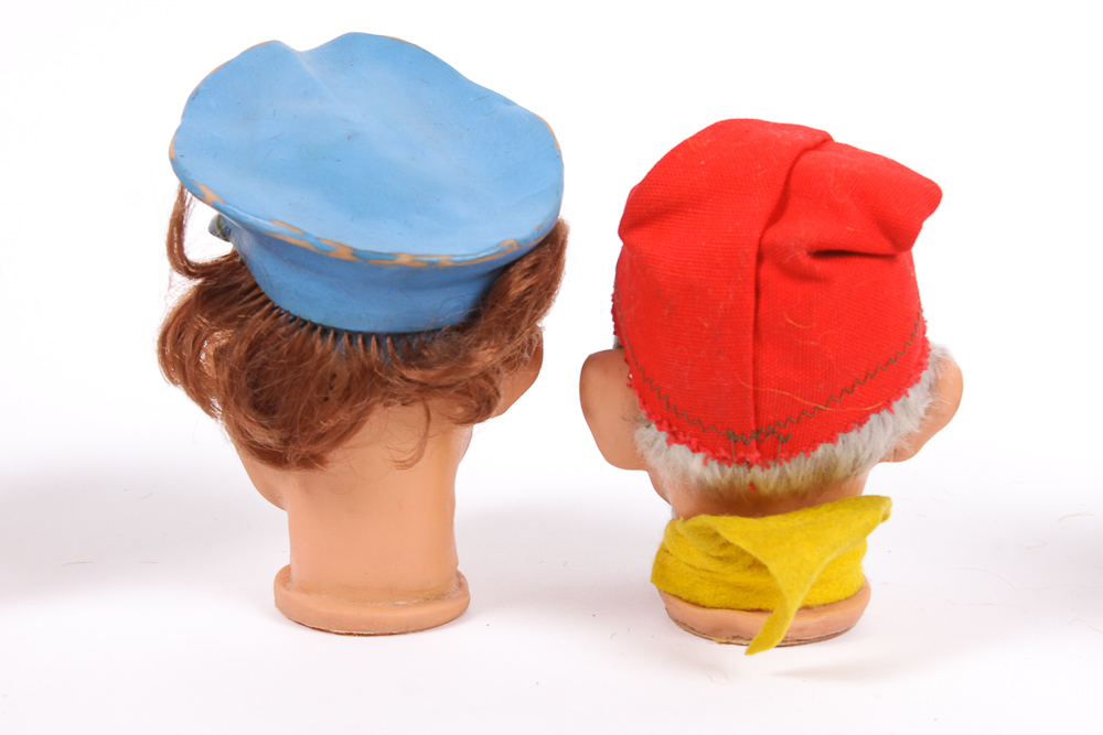 Vintage Puppets with Assortment of Doll and Puppet Parts