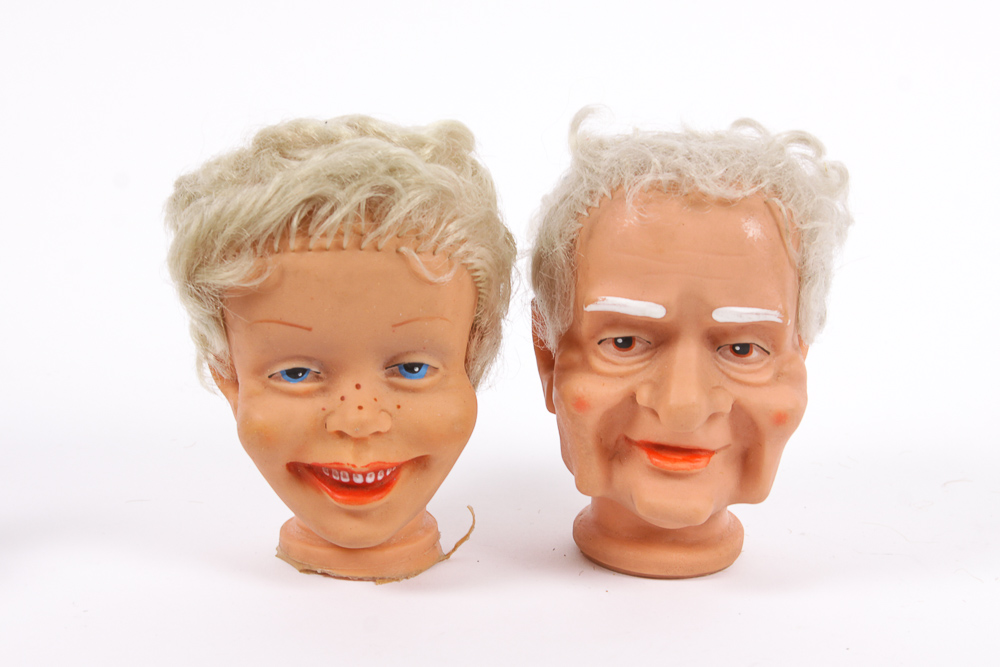 Vintage Puppets with Assortment of Doll and Puppet Parts