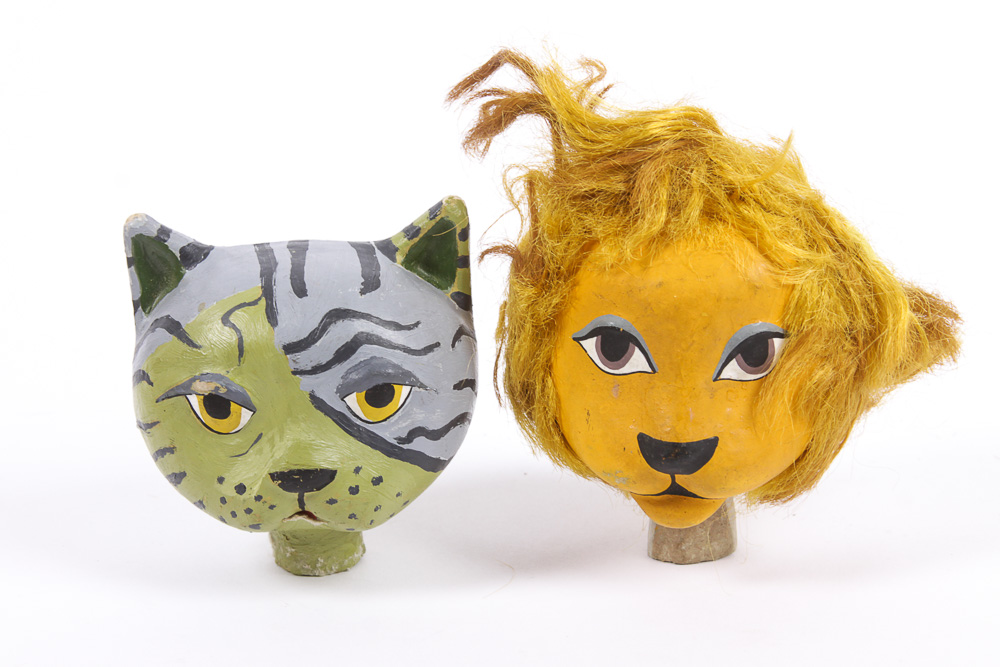 Vintage Puppets with Assortment of Doll and Puppet Parts