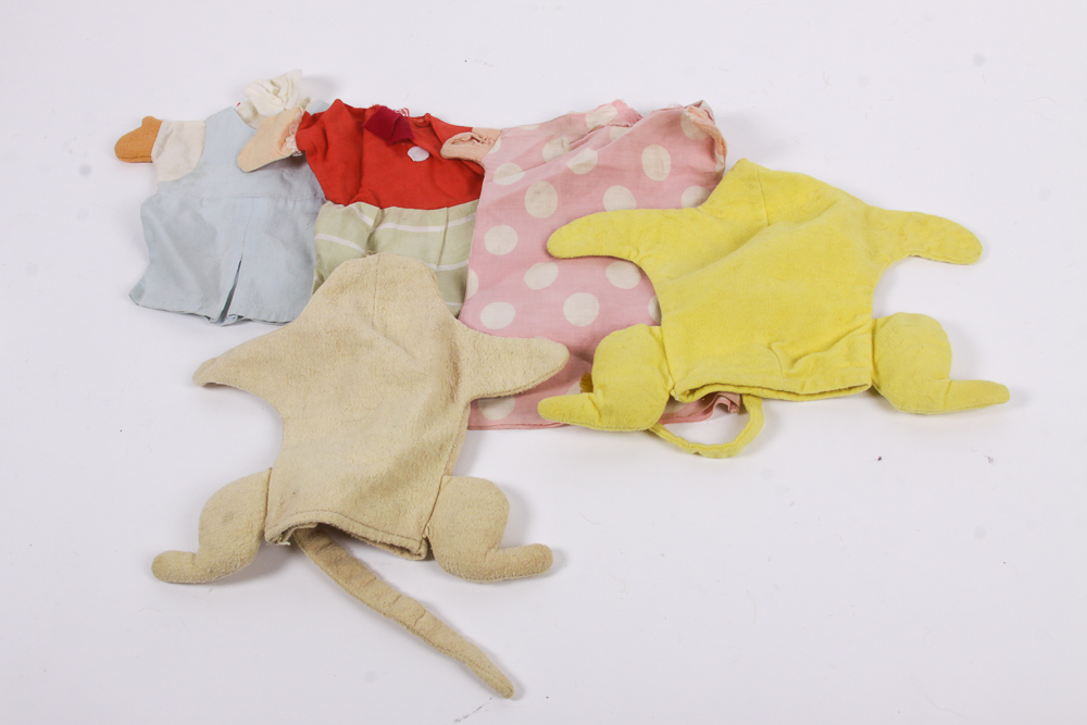 Vintage Puppets with Assortment of Doll and Puppet Parts