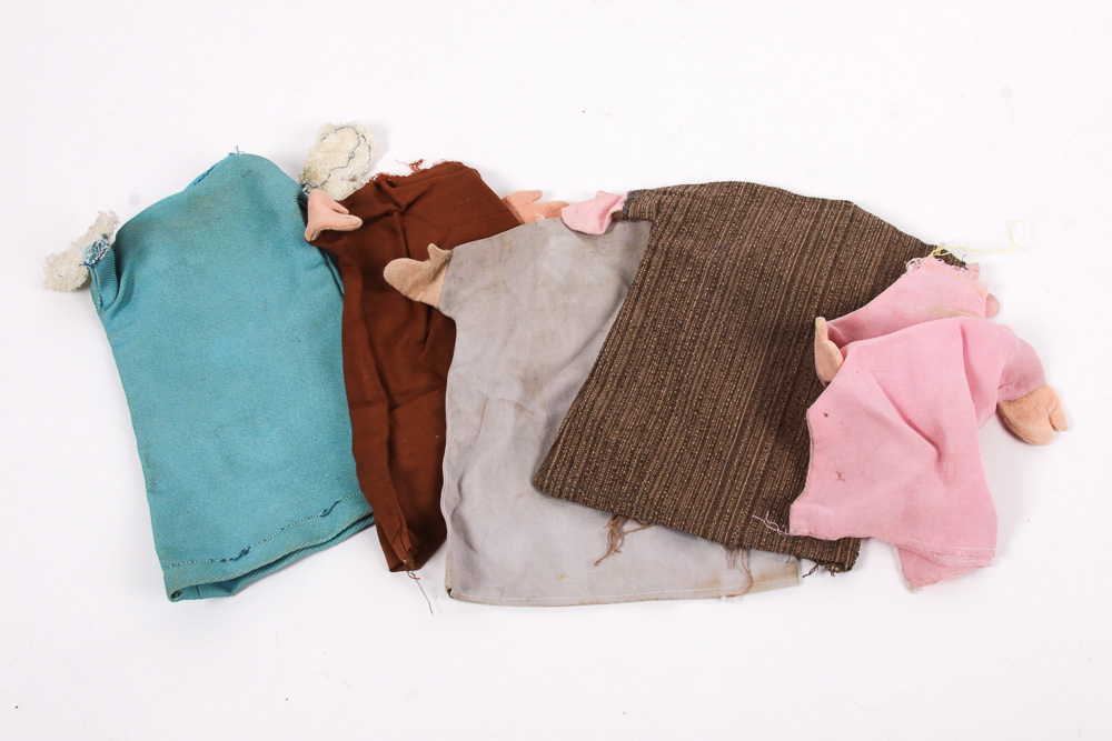 Vintage Puppets with Assortment of Doll and Puppet Parts