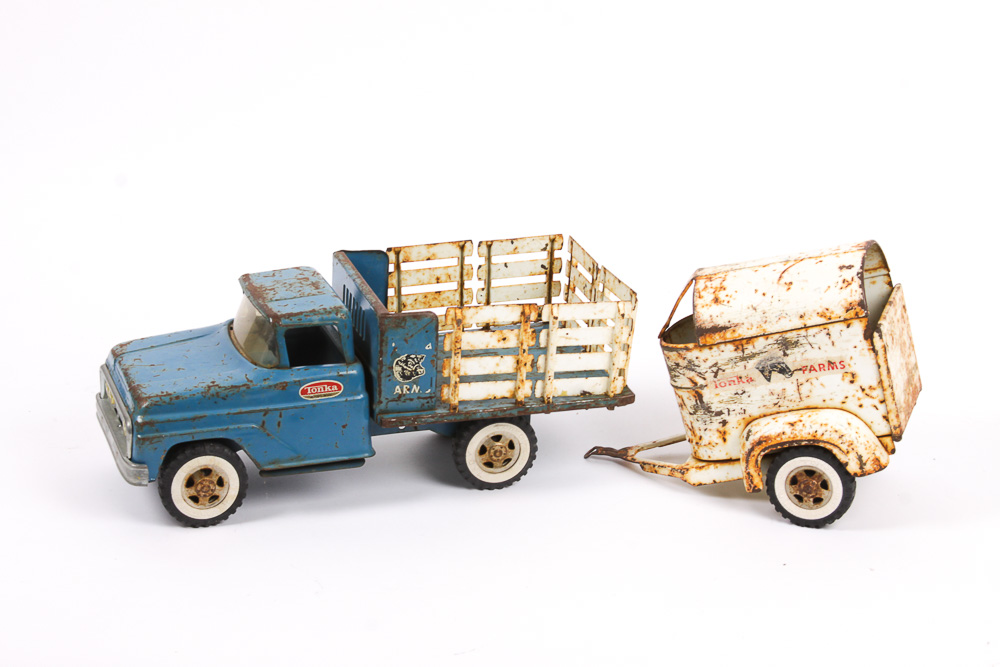 Pair of Metal Tonka Trucks