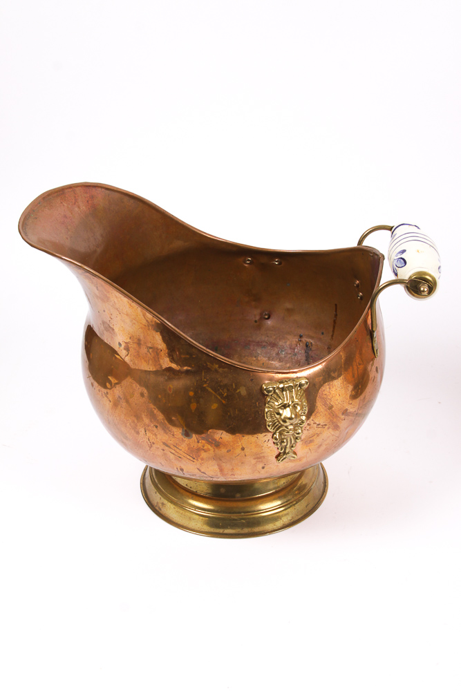 Pair of Copper Coal Scuttles