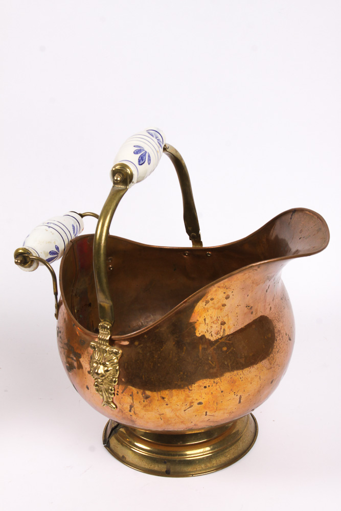 Pair of Copper Coal Scuttles